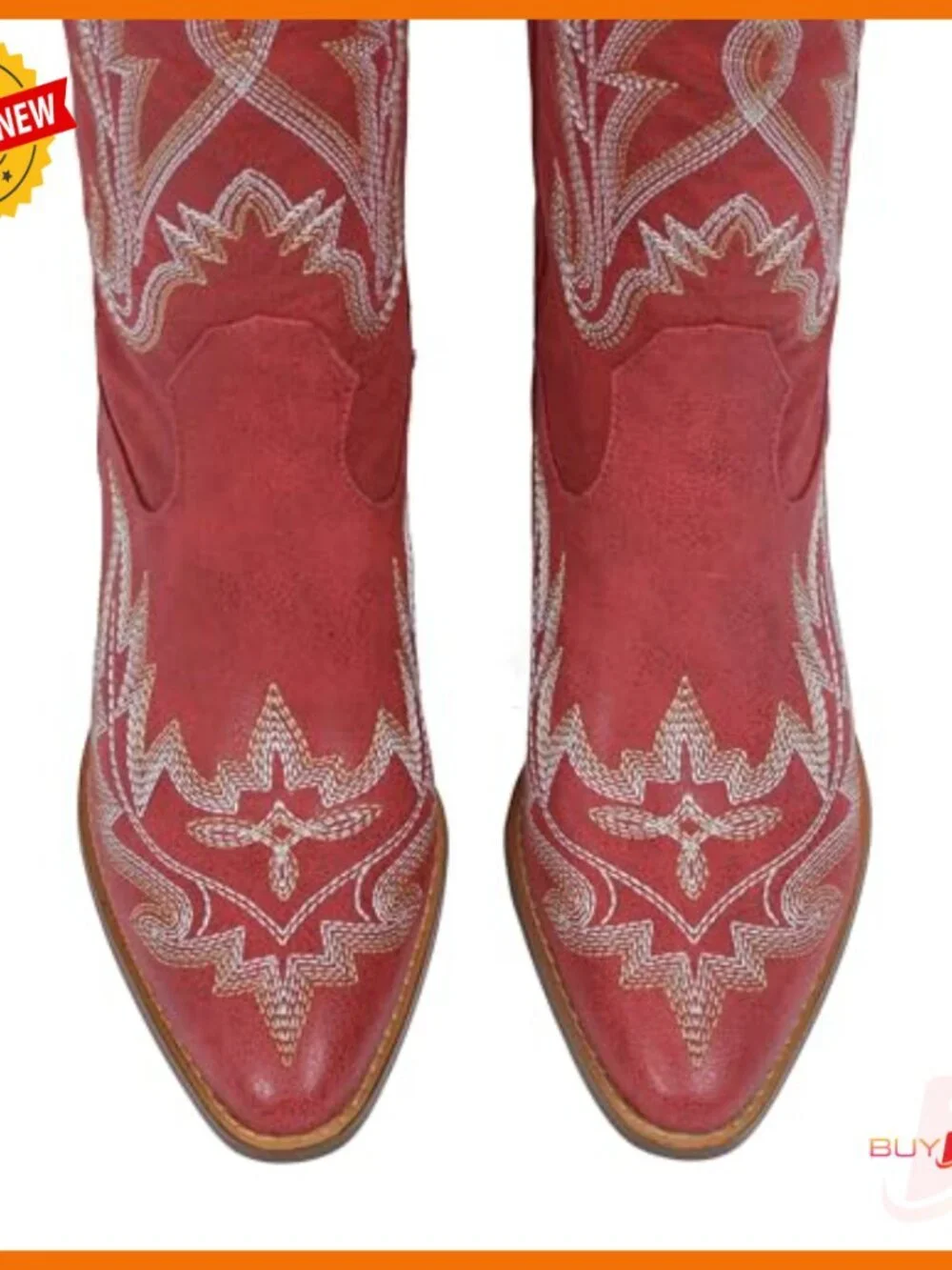 Women's Over the Knee Western Boots Pointed Toe Chunky Heel Side Zip